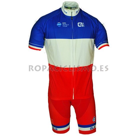 2018 Maillot Francia Tirantes Mangas Cortas Rojo Blanco